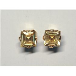 36) 10K YELLOW GOLD CITRINE EARRINGS