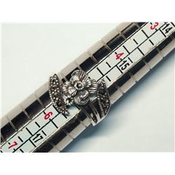 48) STERLING SILVER MARCASITE RING