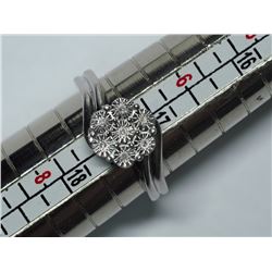 50) STERLING SILVER DIAMOND RING