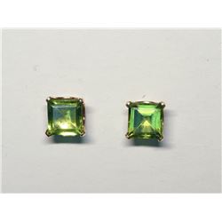 52) 10K YELLOW GOLD PERIDOT EARRINGS