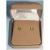Image 2 : 52) 10K YELLOW GOLD PERIDOT EARRINGS
