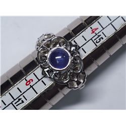 54) STERLING SILVER TANZANITE RING