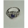 Image 2 : 54) STERLING SILVER TANZANITE RING