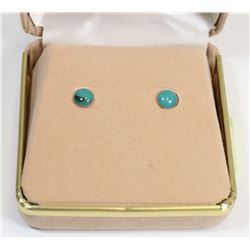 55) STERLING SILVER TURQUOISE EARRINGS