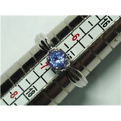 64) STERLING SILVER TANZANITE RING