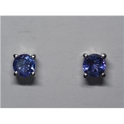 65) STERLING SILVER TANZANITE EARRINGS