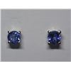 Image 1 : 65) STERLING SILVER TANZANITE EARRINGS