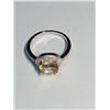 Image 2 : 69) STERLING SILVER CITRINE CUBIC ZIRCONIA RING