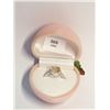 Image 3 : 69) STERLING SILVER CITRINE CUBIC ZIRCONIA RING