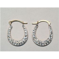 70) 10K GOLD CUBIC ZIRCONIA EARRINGS