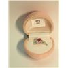Image 2 : 78) STERLING SILVER RUBY DIAMOND RING