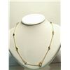Image 4 : 80) GOLD-PLATED STERLING SILVER GEMSTONE NECKLACE
