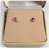 Image 1 : 81) STERLING SILVER RUBY EARRINGS
