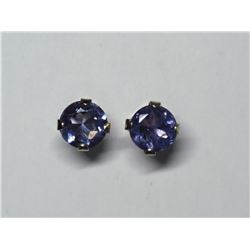 84) 10K YELLOW GOLD IOLITE EARRINGS