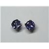 Image 1 : 84) 10K YELLOW GOLD IOLITE EARRINGS