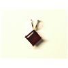 Image 1 : 94) STERLING SILVER GARNET PENDANT