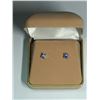 Image 2 : 95) STERLING SILVER TANZANITE EARRINGS