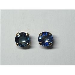 99) 10K YELLOW GOLD SAPPHIRE EARRINGS