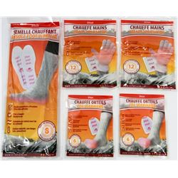 LOT OF EMERGENCY WINTER SURVIVAL WARMERS