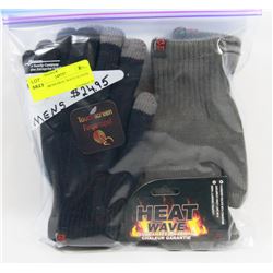 2 PACK MENS HEAT WAVE GLOVES