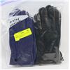 Image 1 : NEW PACK OF 2 LADIES LEATHER GLOVES SIZE MED
