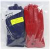 Image 1 : NEW PACK OF 2 LADIES LEATHER GLOVES SIZE LARGE