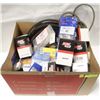 Image 1 : BOX OF AUTOMOTIVE GOODS: BELTS, GROTE AMBER LIGHT