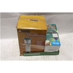 LOT WITH OZARK TRAIL LANTERN AND DRINKING WATER