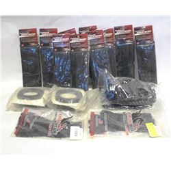 FLAT OF CUSHIONED SWEATBANDS, FR KNIT-GLOVES,
