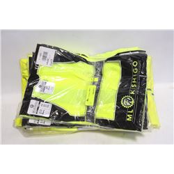 LOT OF 12 ASSORTED HI-VIZ SAFETY VESTS