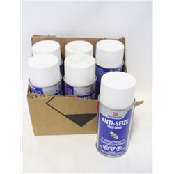 6 CANS OF PERMATEX SILVER-GRADE ANTI-SEIZE