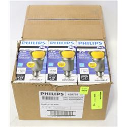 2 BOXES PHILIPS (12 TOTAL) A21 15W LED LIGHTBULBS