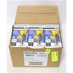2 BOXES PHILIPS (12 TOTAL) A21 15W LED LIGHTBULBS