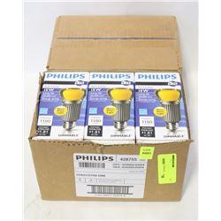 2 BOXES PHILIPS (12 TOTAL) A21 15W LED LIGHTBULBS