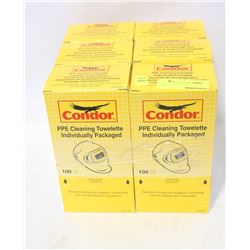 6 BOXES OF CONDOR PPE CLEANING TOWLLETES