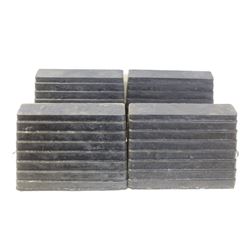 GROUP OF 4 HD RUBBER STOPPAGE BLOCKS W/ TIE-LOOP