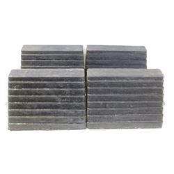 GROUP OF 4 HD RUBBER STOPPAGE BLOCKS W/ TIE-LOOP
