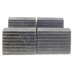 GROUP OF 4 HD RUBBER STOPPAGE BLOCKS W/ TIE-LOOP