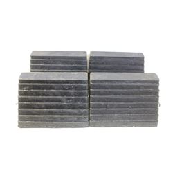 GROUP OF 4 HD RUBBER STOPPAGE BLOCKS W/ TIE-LOOP