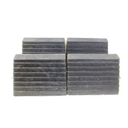 GROUP OF 4 HD RUBBER STOPPAGE BLOCKS W/ TIE-LOOP