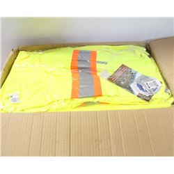 CASE(12) OF NEW HI-VIZ YELLOW RAINPANTS-XL