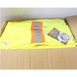 CASE(12) OF NEW HI-VIZ YELLOW RAINPANTS-XL