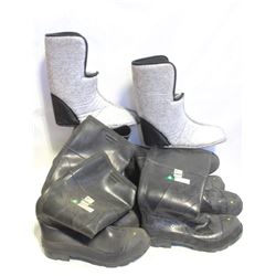 LOT OF ONGUARD SIZE:13 RUBBER BOOTS W/ STEELTOE