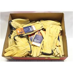 FLAT OF GANDER-BRAND LEATHER GLOVES-SIZE: 7(SMALL)