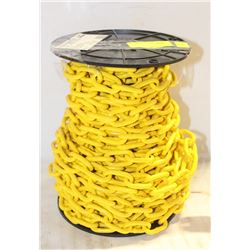 60' OF 1/4" POLYCOAT YELLOW CHAIN
