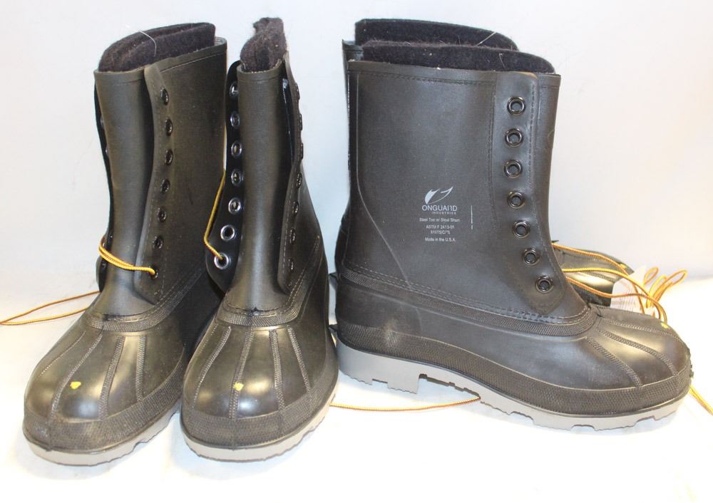 2 NEW PAIRS OF ONGUARD STEEL TOE RUBBER BOOT Kastner Auctions