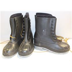 2 NEW PAIRS OF ONGUARD STEEL TOE RUBBER BOOT