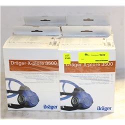 GROUP OF 4 DRAGER X-PLORE 3500 HALFMASK RESPIRATOR