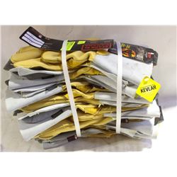 1 DOZEN OF TOUGH LEATHER GLOVES WITH