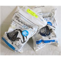2 NEW ADVANTAGE 200 LS RESPIRATORS-LARGE